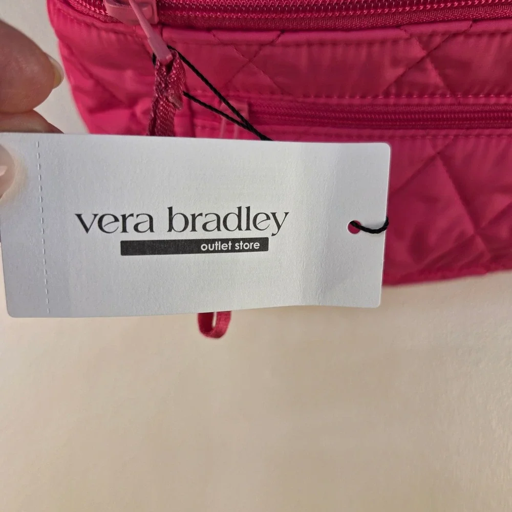 Vera Bradley Large Belt Bag Peacock Pink Quilted Ultralight Fanny Pack New